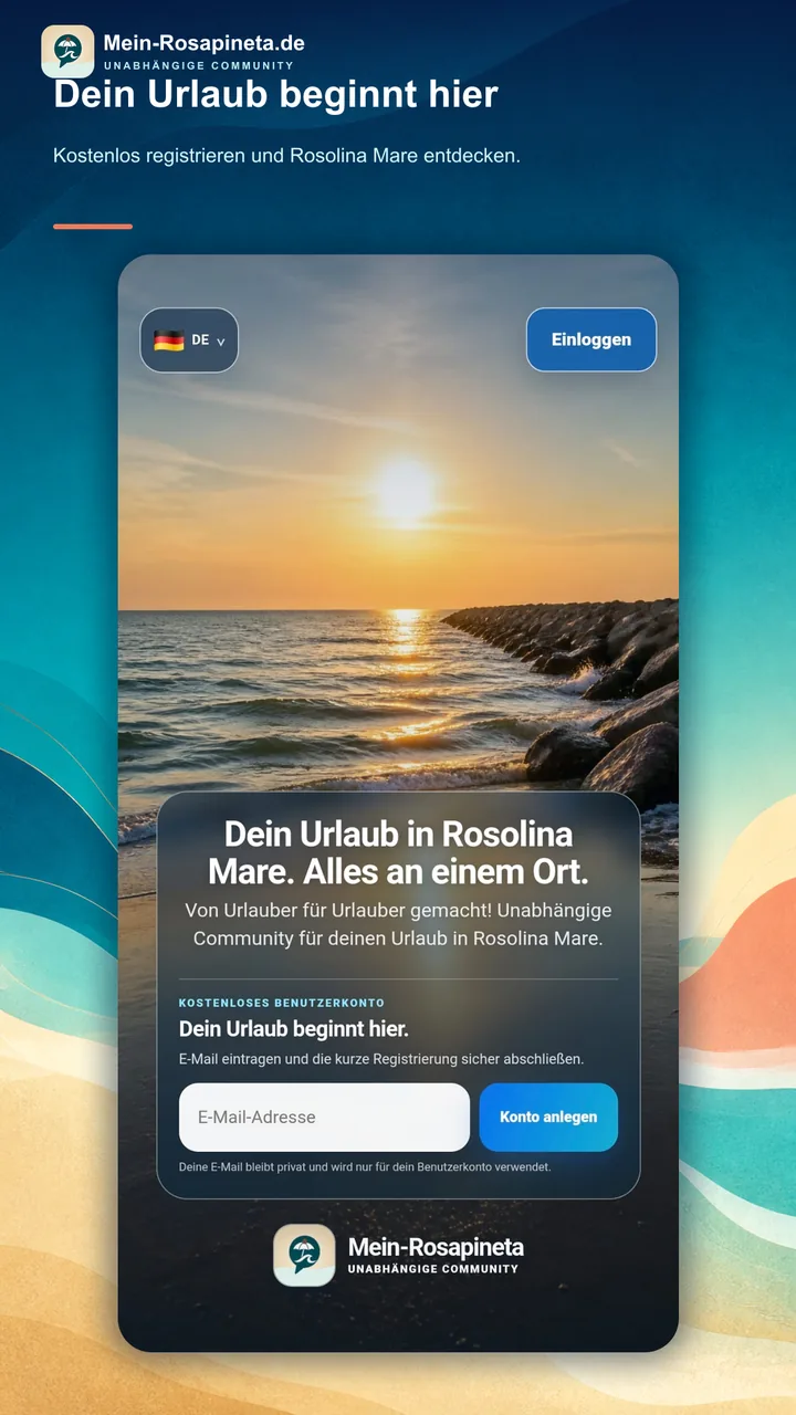 Willkommen und Anmeldung in der Mein-Rosapineta App